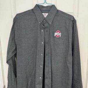 Cutter & Buck Charcoal Ohio State Button Down Shirt